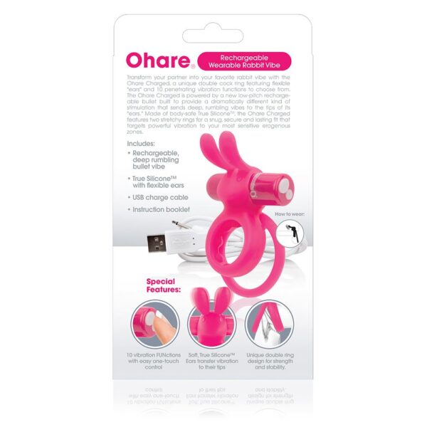 Screaming O Charged Ohare Vibrating Cock Ring- Pink - Image 3