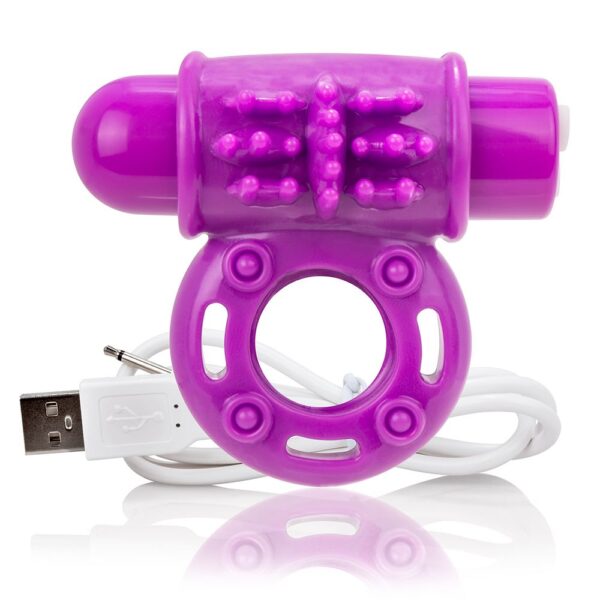 Screaming O Charged OWow Vibrating Cock Ring - Purple - Image 2