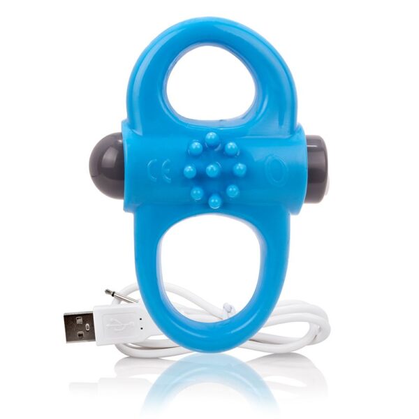 Screaming O Charged Yoga Vibrating Cock Ring - Blue - Image 2