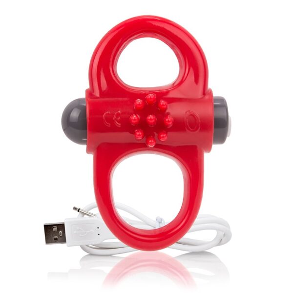 Screaming O Charged Yoga Vibrating Cock Ring - Red - Image 2