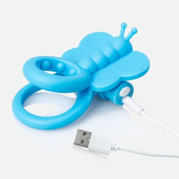 Screaming O Charged Monarch Wearable Butterfly Vibe - Blue - Image 3