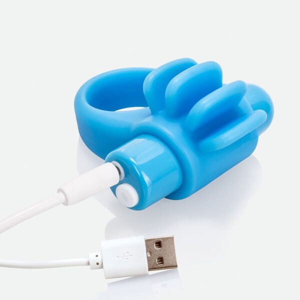 Screaming O Charged Skooch Rechargeable Vibrating Ring - Blue - Image 2