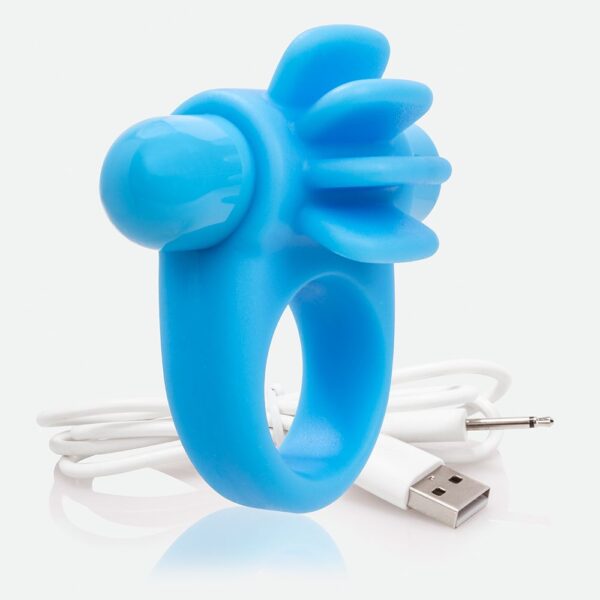 Screaming O Charged Skooch Rechargeable Vibrating Ring - Blue - Image 3