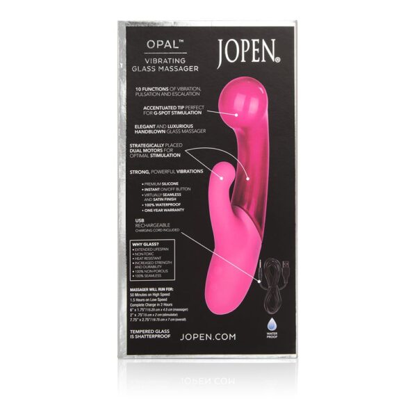 Opal by Jopen Vibrating Glass Massager - Pink - Image 3