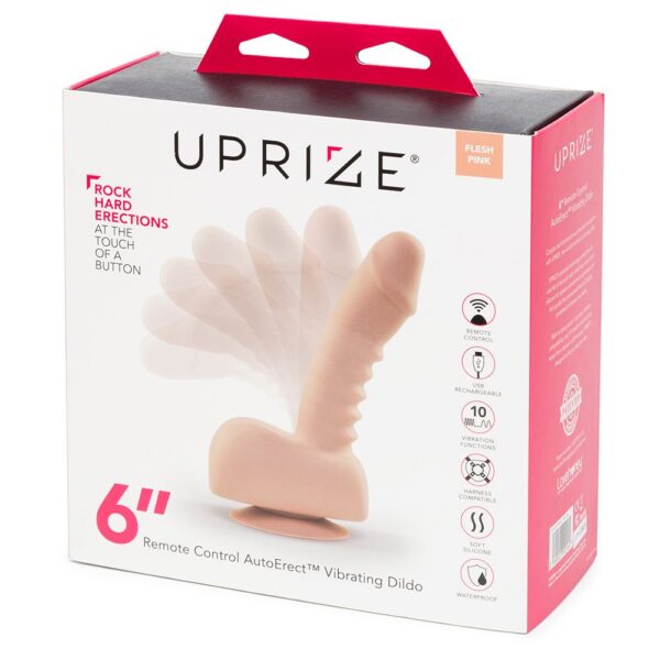 Uprize Remote Control Rising 6 Inch Vibrating Realistic Dildo Pink Flesh - Image 2