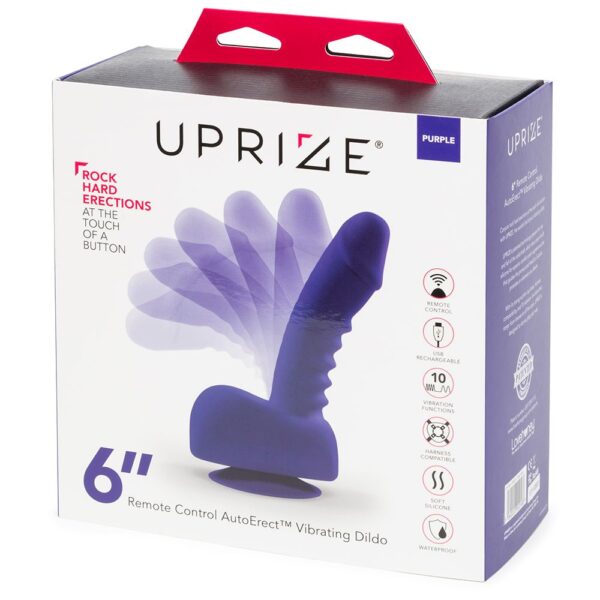 Uprize Remote Control Rising 6 Inch Vibrating Realistic Dildo Purple - Image 2
