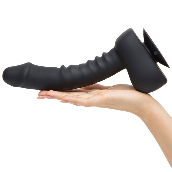 Uprize Remote Control Rising 8 Inch Vibrating Realistic Dildo Black - Image 2