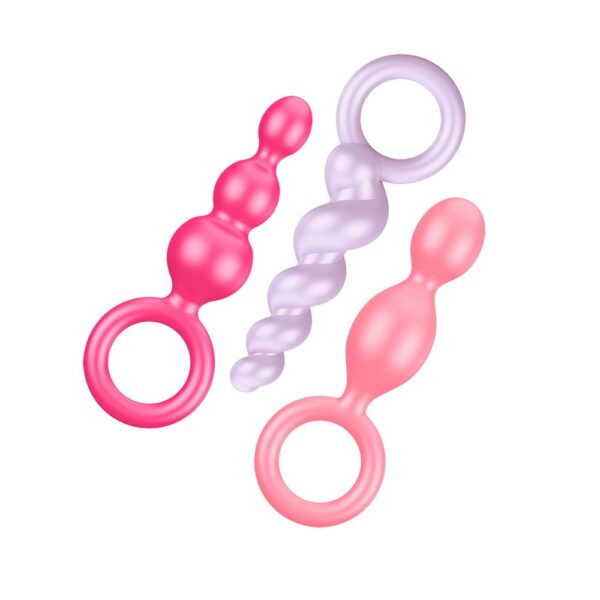 Satisfyer Plugs - Coloured (Pink  Purple & Red) (Booty Call - Coloured set of 3) - Image 2