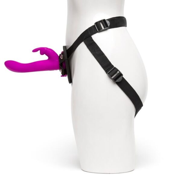 Happy Rabbit Vibrating Strap On Harness Set Purple - Image 3