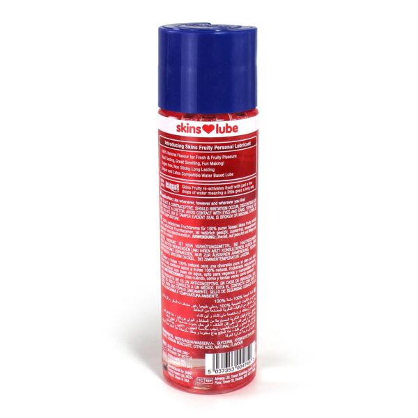 Skins Strawberry Water Based Lubricant 4.4 fl oz (130ml) - Image 2