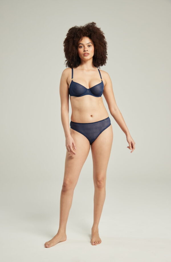 The Sheer Deco High Leg Brief Black - Image 12
