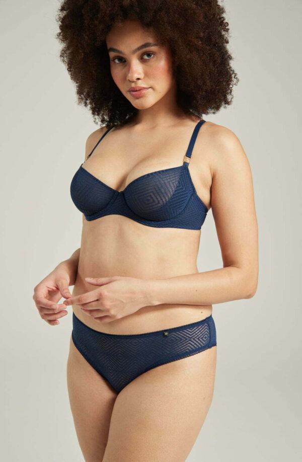 The Sheer Deco Lift Balcony Bra Navy Up to GG Cup - Image 4