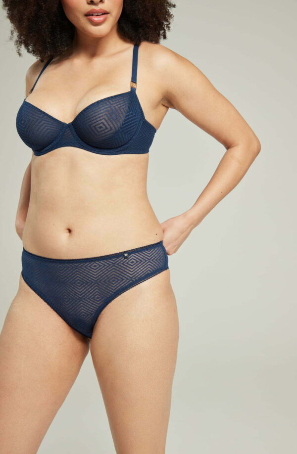 The Sheer Deco High Leg Brief Black - Image 13