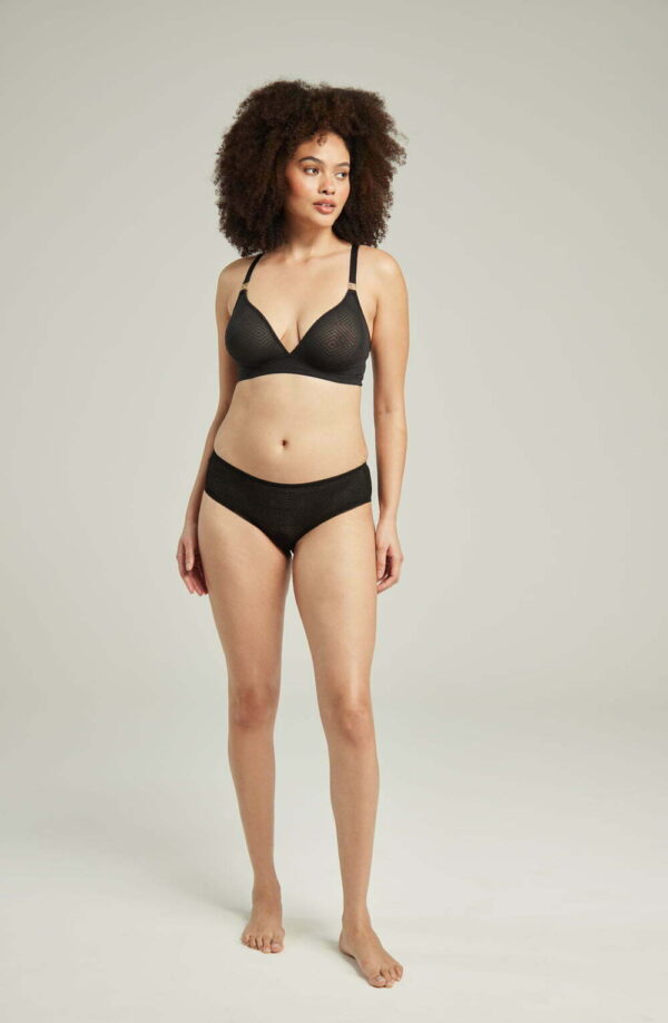 The Sheer Deco Hipster Brief Black - Image 5