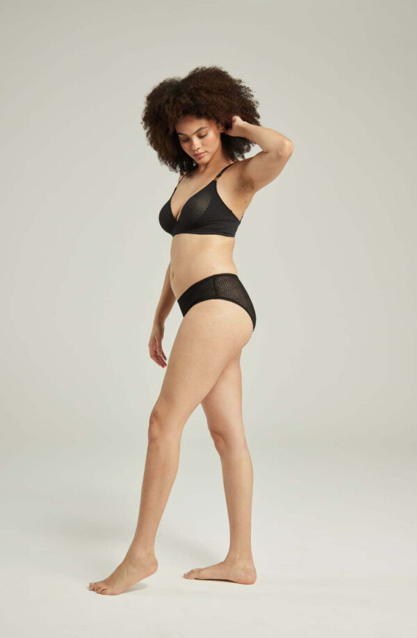 The Sheer Deco Hipster Brief Black - Image 4