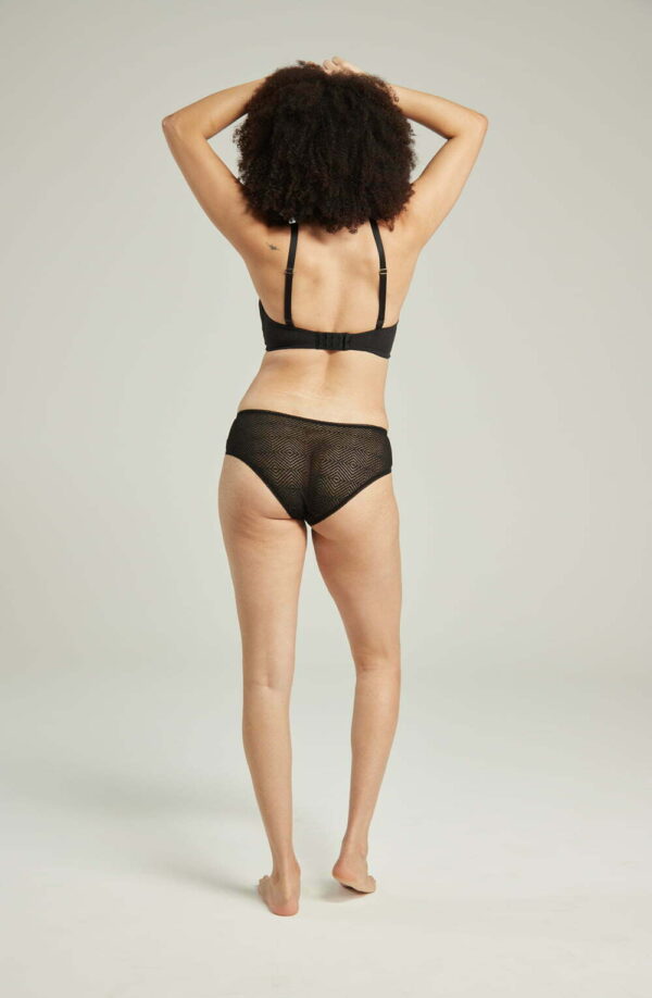 The Sheer Deco Hipster Brief Black - Image 3