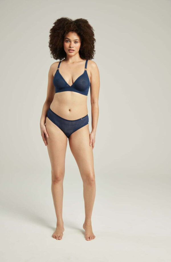 The Sheer Deco Hipster Brief Navy - Image 6