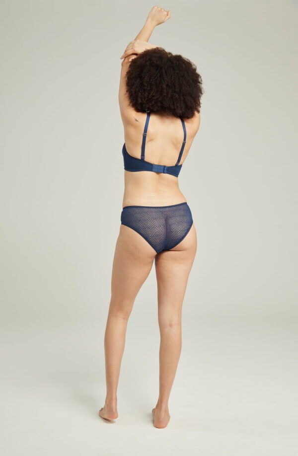The Sheer Deco Hipster Brief Navy - Image 4