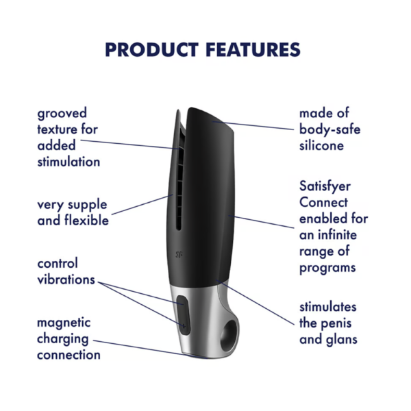 Satisfyer Power Masturbator - Black - Image 2