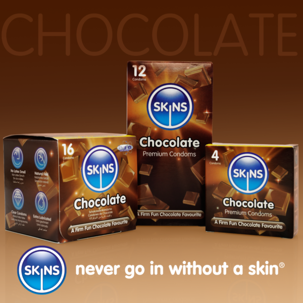 Skins Condoms Chocolate 4 Pack - Image 2
