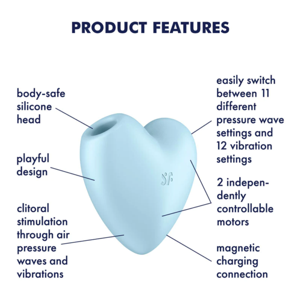 Satisfyer Cutie Heart - Blue - Image 4