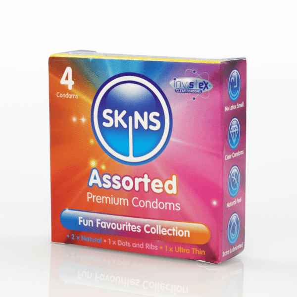 Skins Condoms Assorted 4 Pack - D&R  NAT  UT - Image 3