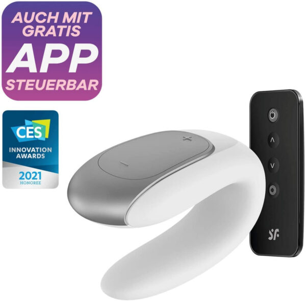 Satisfyer App Enabled Double Fun - White - Image 4