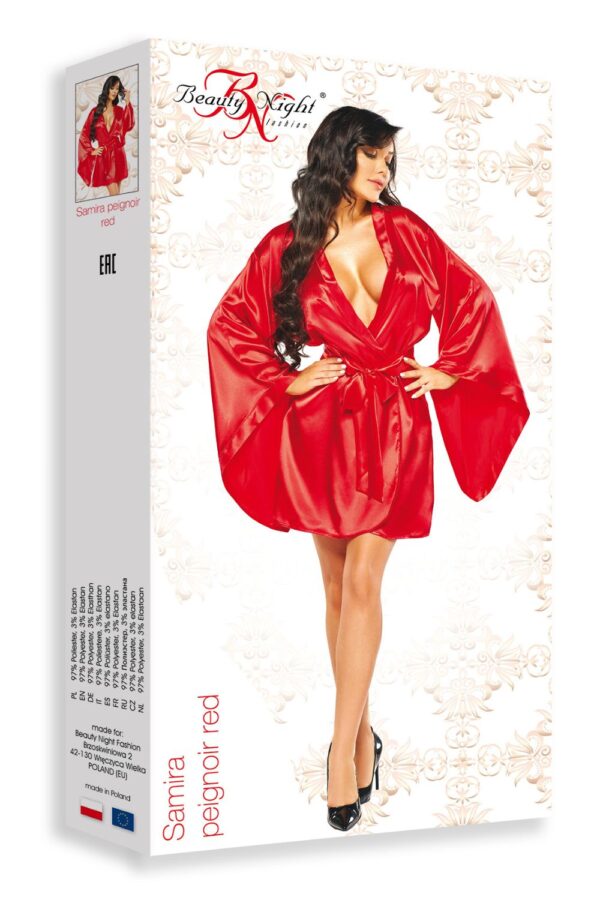Beauty Night BN6664 Samira Peignoir Red - Image 5