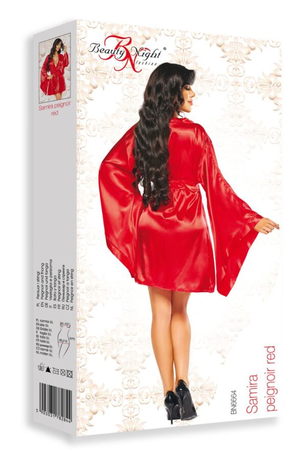 Beauty Night BN6664 Samira Peignoir Red - Image 2