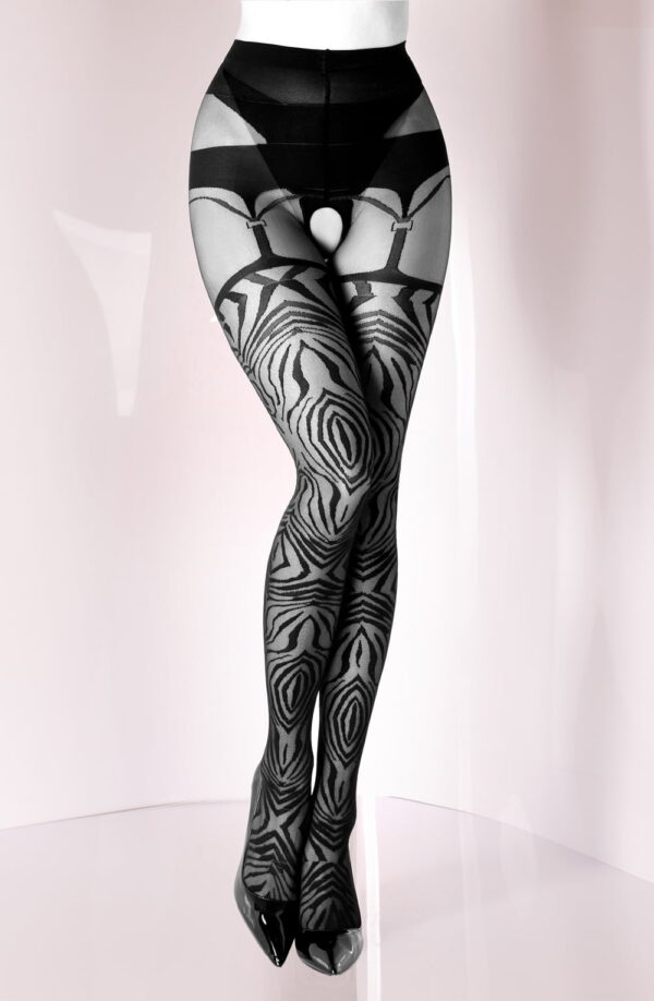 Black Secret BS122 Crotchless Tights - Image 7