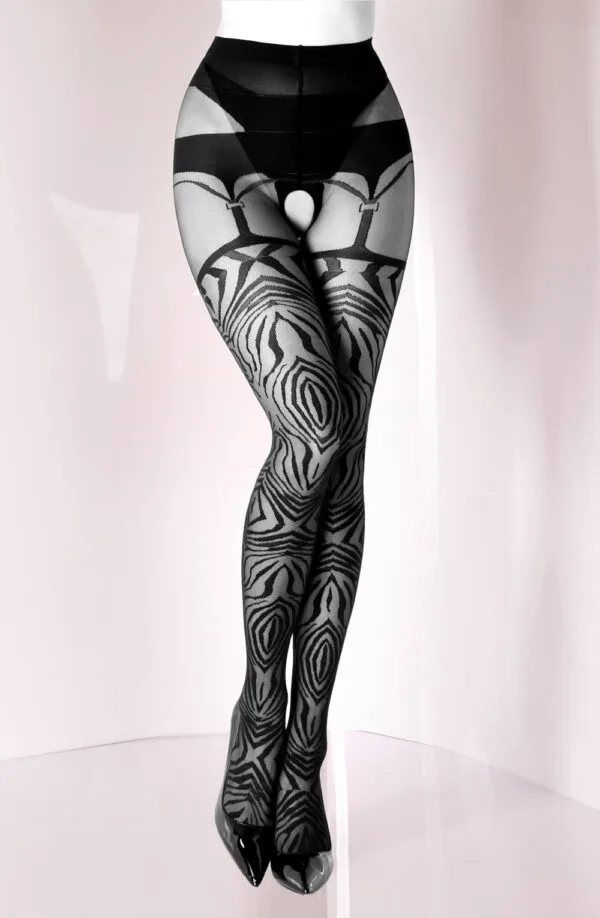 Black Secret BS122 Crotchless Tights - Image 7