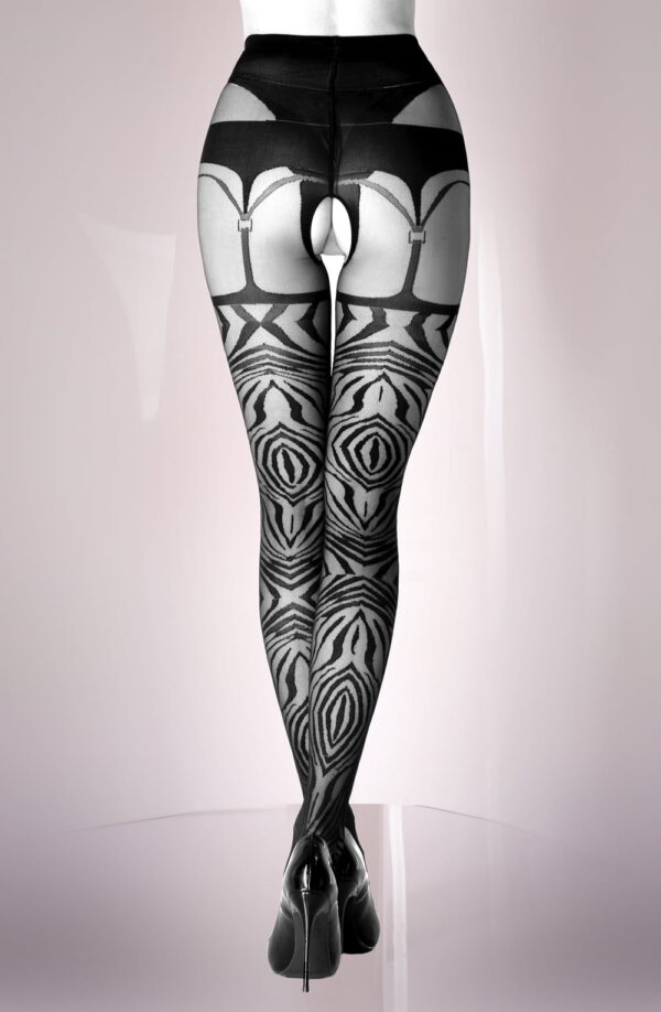 Black Secret BS122 Crotchless Tights - Image 8