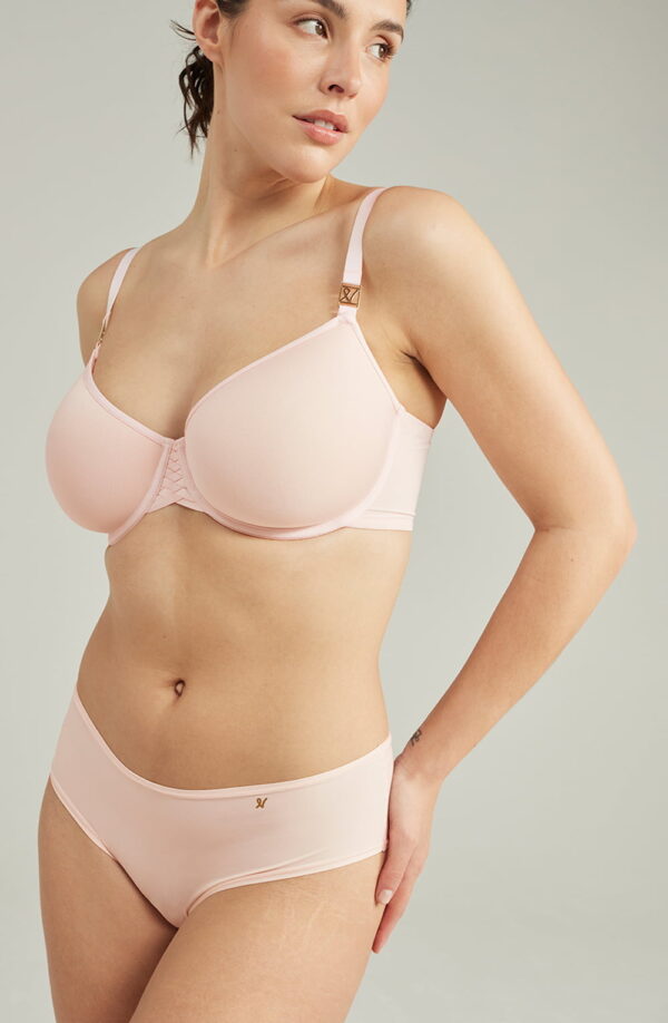 The Second Skin Stretch Mid Rise Waist Brief Blush Pink - Image 5
