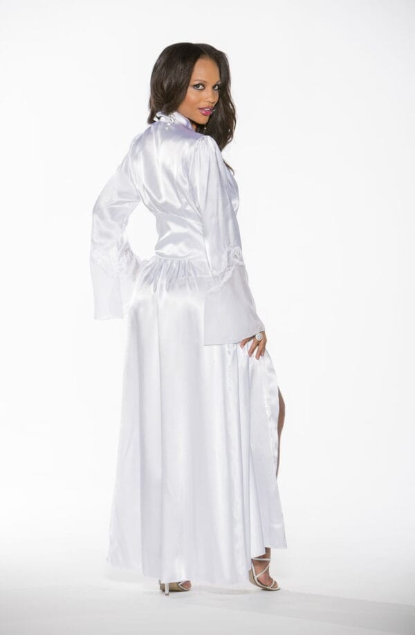 Shirley of Hollywood 20559 Long Robe White - Image 2