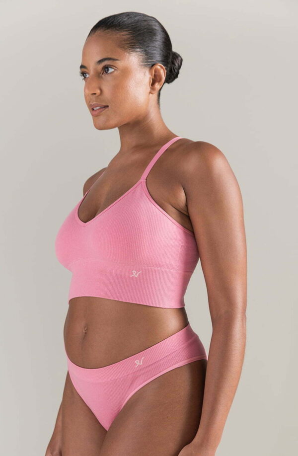 The TENCEL™ Seamless Bralette Rose Pink - Image 2