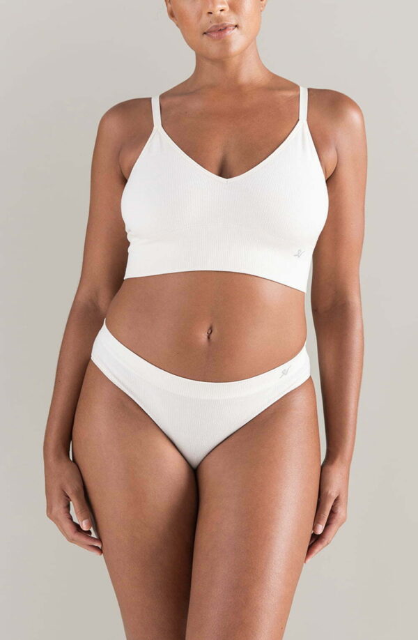 The TENCEL™ High Leg Brief White Sand - Image 2