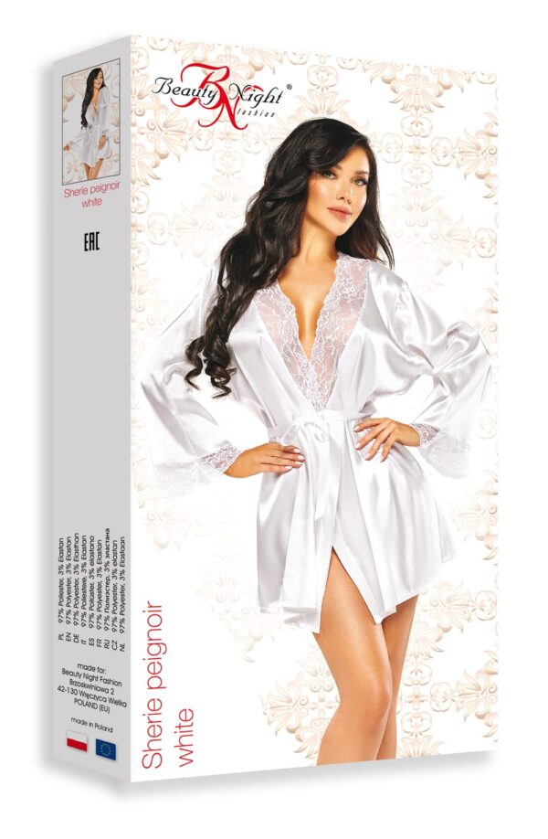 Beauty Night BN6672 Sherie Peignoir White - Image 8
