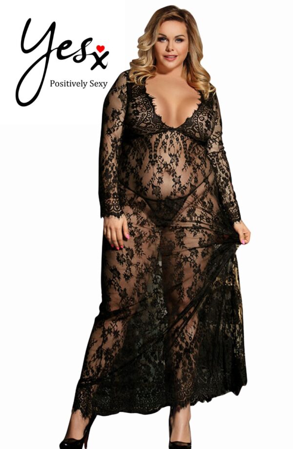 YesX YX826Q Long Gown & Thong - Image 2