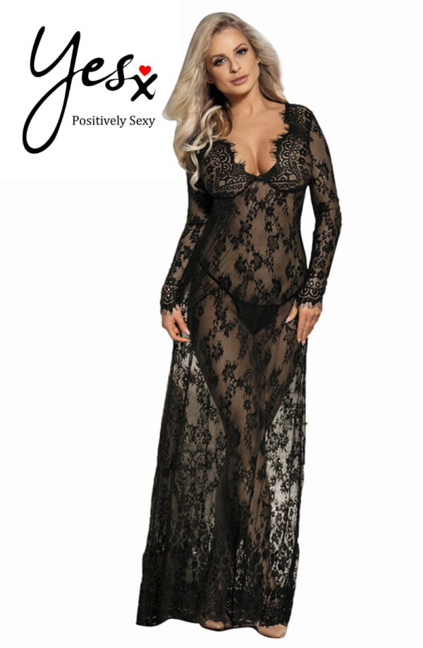 YesX YX826 Long Gown & Thong - Image 14