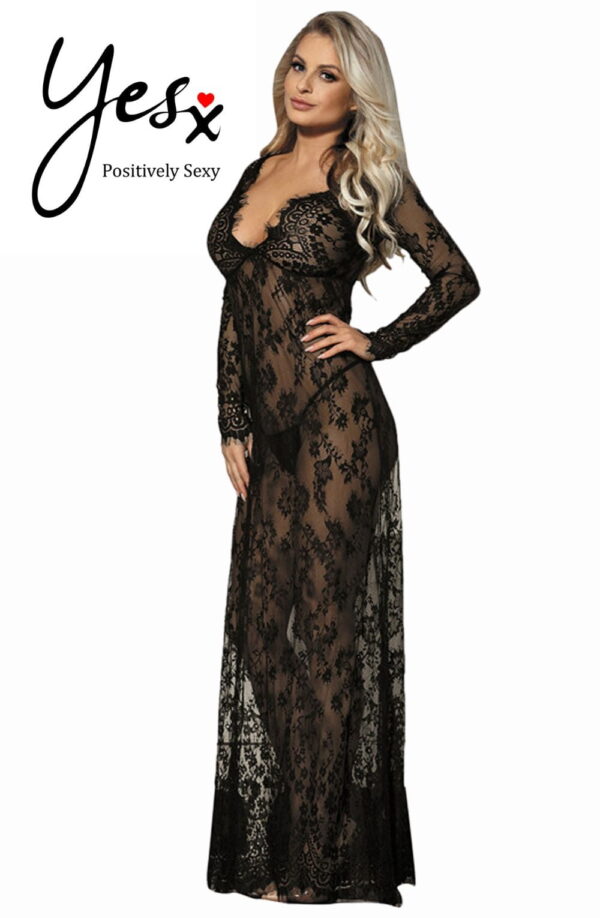 YesX YX826 Long Gown & Thong - Image 9