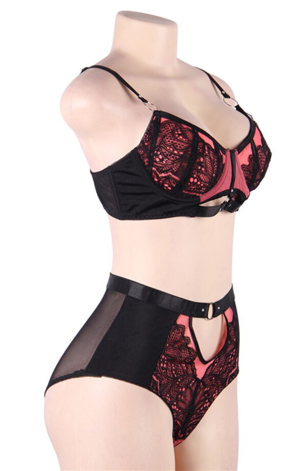 YesX YX831 Bra Set Pink - Image 3