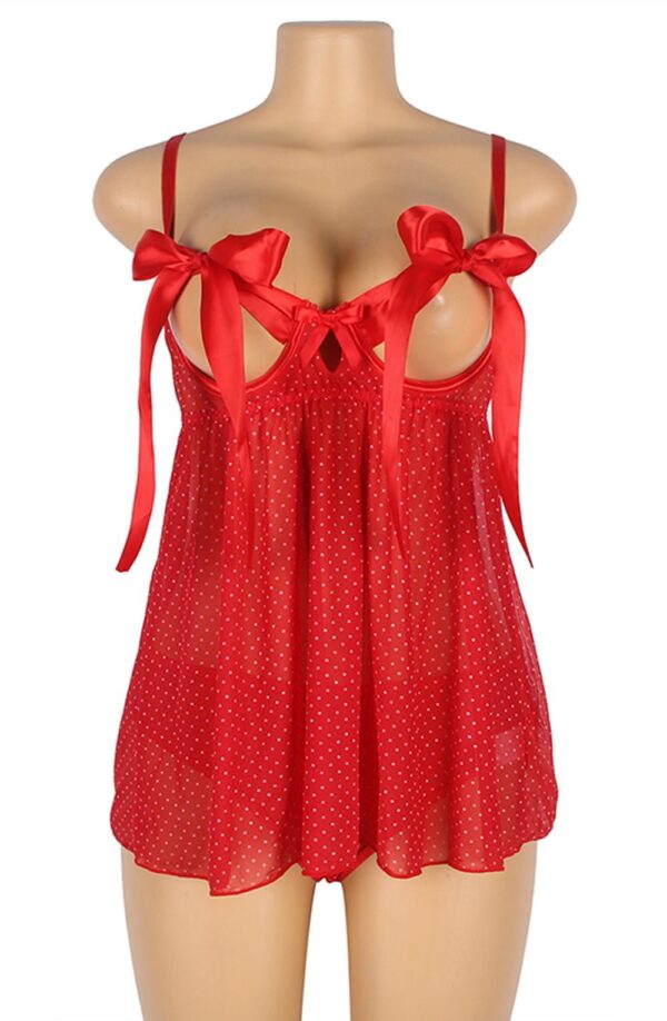 YesX YX841 Red Babydoll Set - Image 5