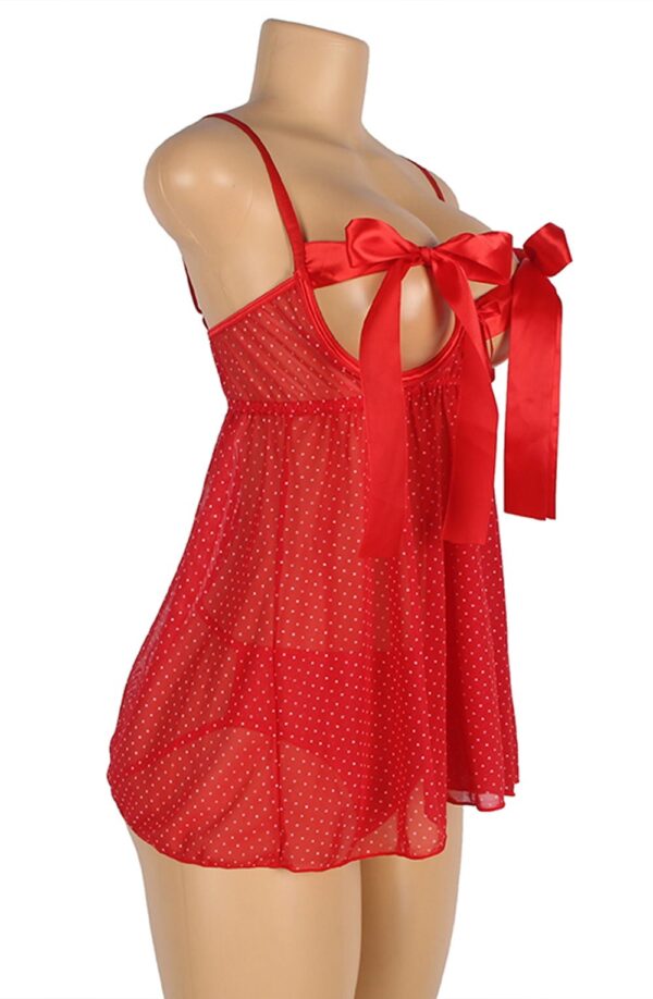 YesX YX841 Red Babydoll Set - Image 6