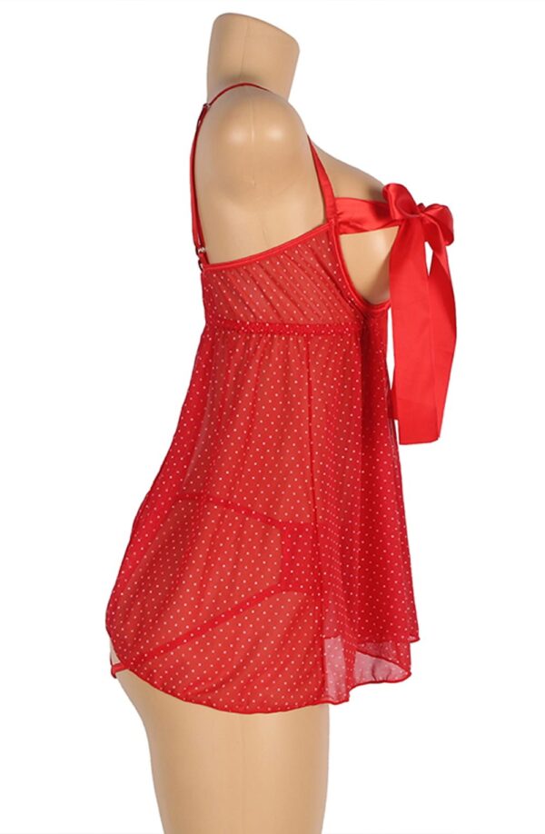 YesX YX841 Red Babydoll Set - Image 7