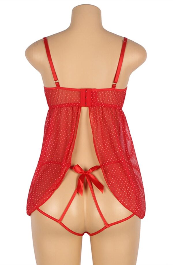 YesX YX841 Red Babydoll Set - Image 8