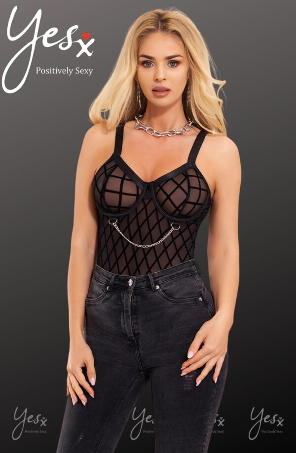 YesX YX846 Black Bodysuit - Image 3