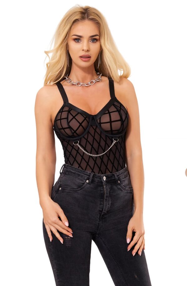 YesX YX846 Black Bodysuit - Image 4