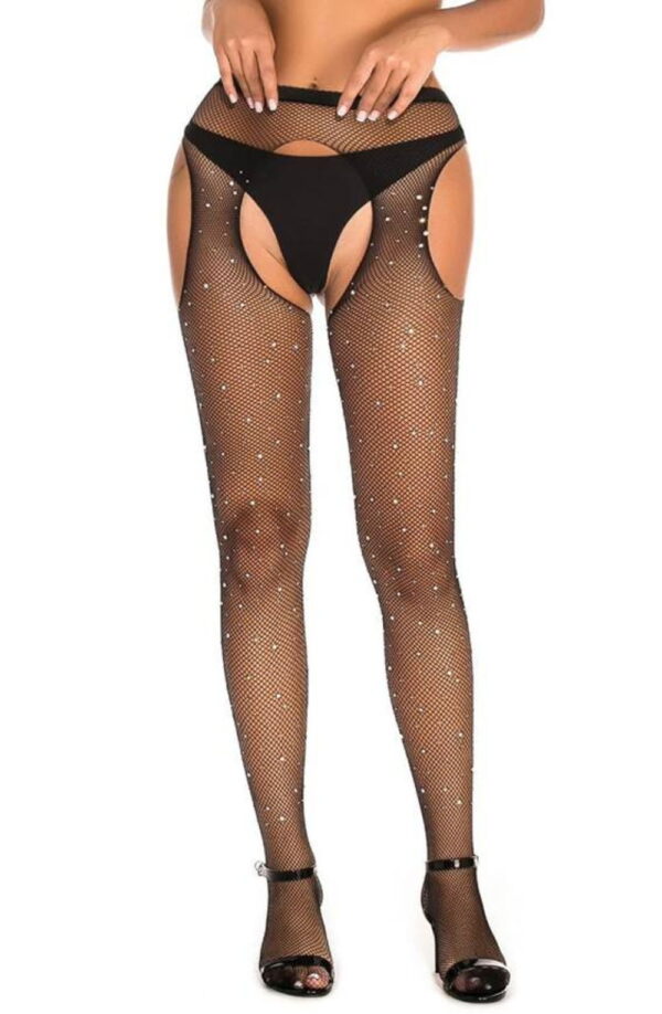 YesX YX850 Sparkly Fishnet Black - Image 6