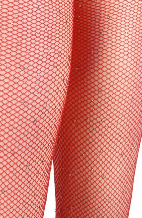 YesX YX852 Sparkly Fishnet Red - Image 7