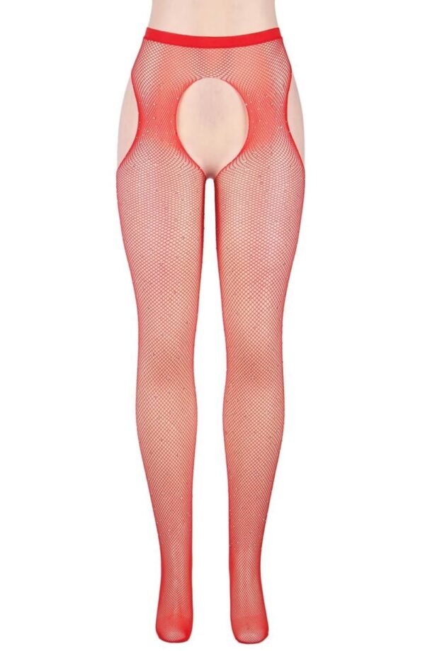 YesX YX852 Sparkly Fishnet Red - Image 10